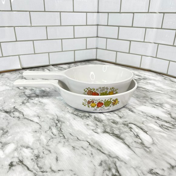 Vtg Set of 2 Corning Ware Spice O' Life Pans P-81-B La Sauge & P-83-B Le Persil - Picture 2 of 15